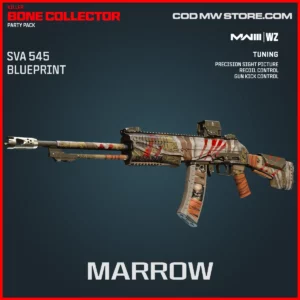 Marrow SVA 545 Blueprint Skin in Warzone and MW3 Killer Bone Collector Party Pack Bundle