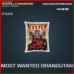 Most Wanted Orangutan Sticker in Wildlife Wanted Guerilla Warfare Tracer Pack Bundle