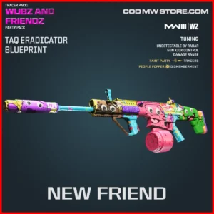 New Friend TAQ Eradicator Blueprint Skin in Warzone and MW3 Tracer Pack: Wubz and Friendz Party Pack Bundle