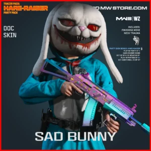 Sad Bunny Doc Skin in Warzone and MW3 Tracer Pack: Hare-Raiser Party Pack Bundle