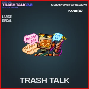 Trash Talk Large Decal in Warzone and MW3 Tracer Pack: Trash Talk 2.0 Ultra Skin Pro Pack Bundle
