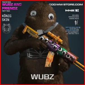 Wubz König Skin in Warzone and MW3 Tracer Pack: Wubz and Friendz Party Pack Bundle