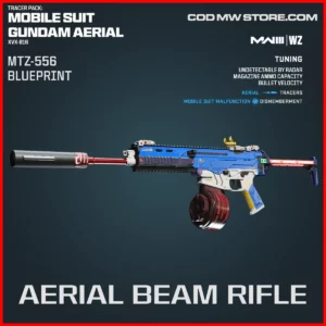 Aerial Beam Rifle MTZ-556 Blueprint Skin in Warzone and MW3 Mobile Suit Gundam Aerial XVX-016 Bundle