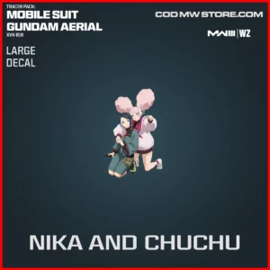 Nika And Chuchu Large Decal in Warzone and MW3 Mobile Suit Gundam Aerial XVX-016 Bundle