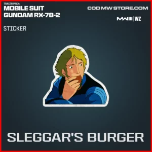 Sleggar's Burger Sticker in Warzone and MW3 Mobile Suit Gundam RX-78-2 Bundle