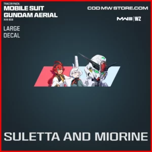 Suletta And Miorine Large Decal in Warzone and MW3 Mobile Suit Gundam Aerial XVX-016 Bundle